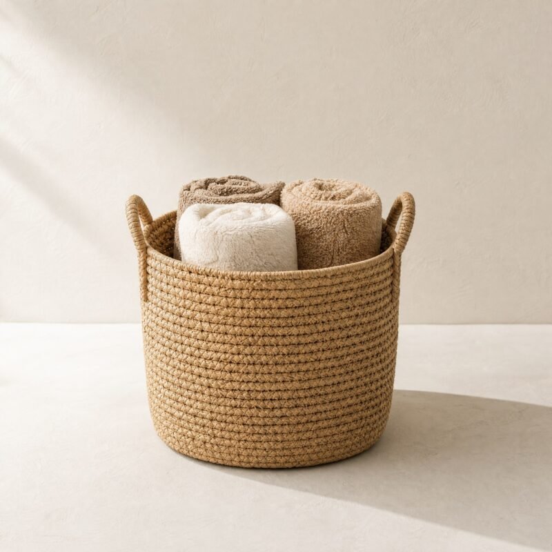 Paper Rope Storage Basket
