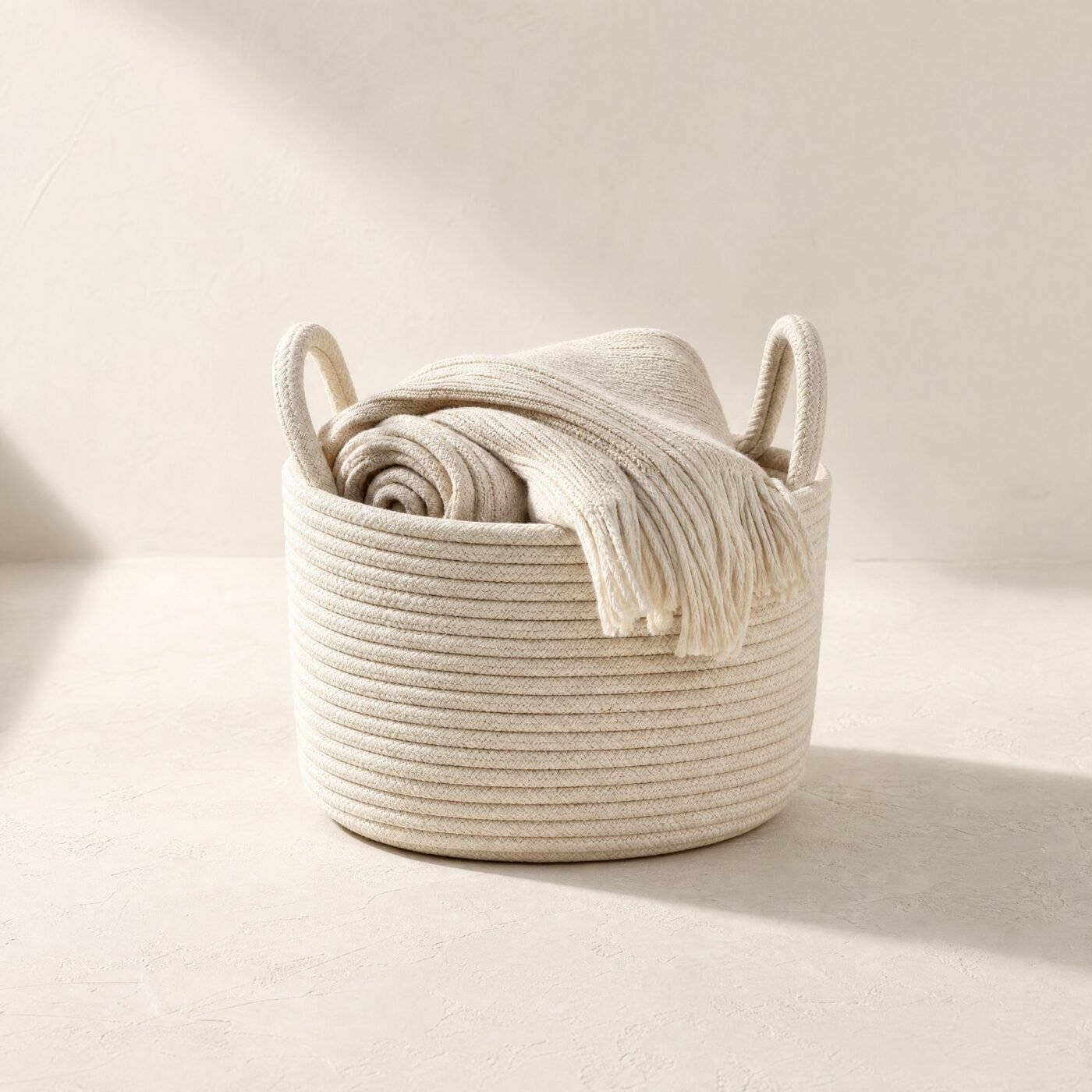 Cotton Rope Basket with Handles
