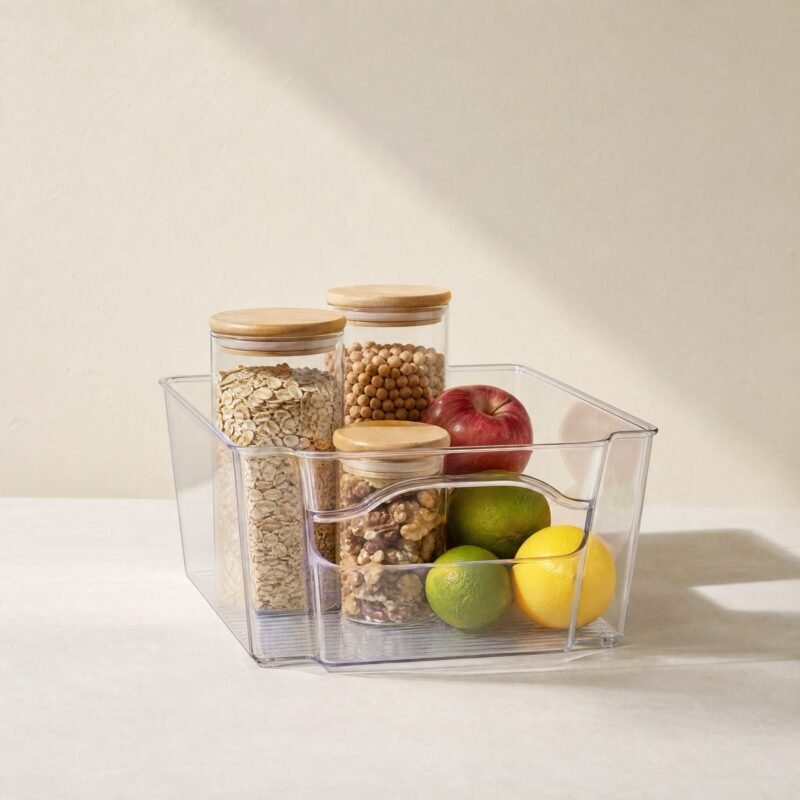 Clear Pantry Bin with Handle