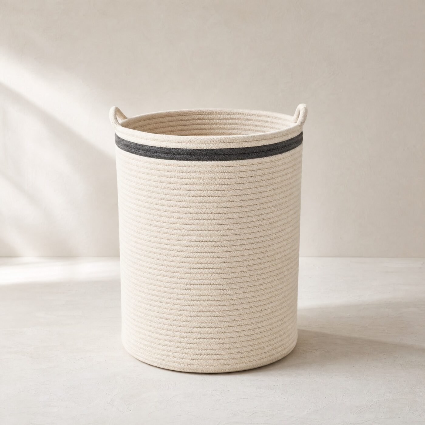 Cotton Rope Laundry Basket, 30 L
