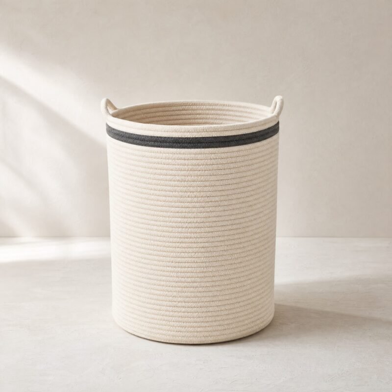 Cotton Rope Laundry Basket, 30 L