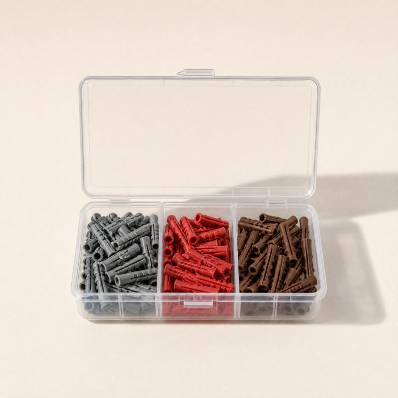 Nylon Wall Plug Assortment, 200 pcs