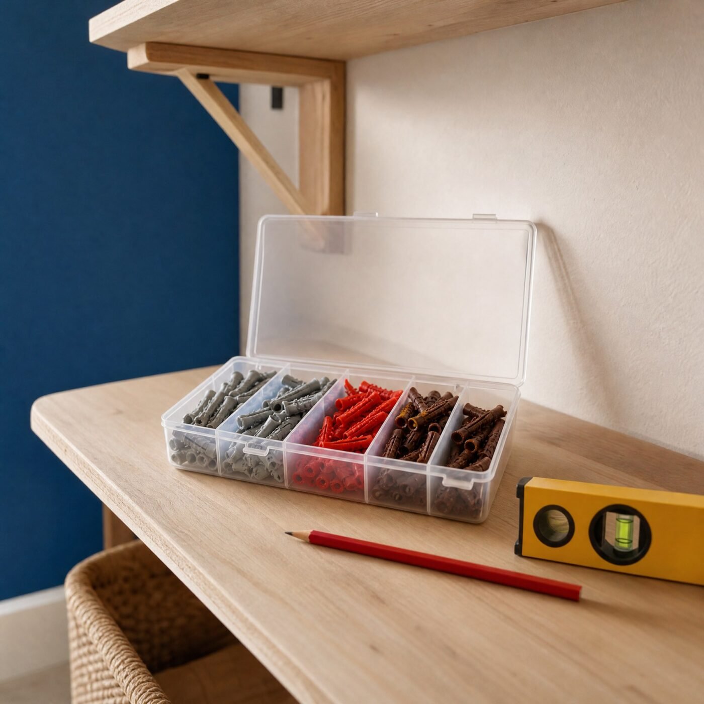 Nylon Wall Plug Assortment, 200 pcs — in a room