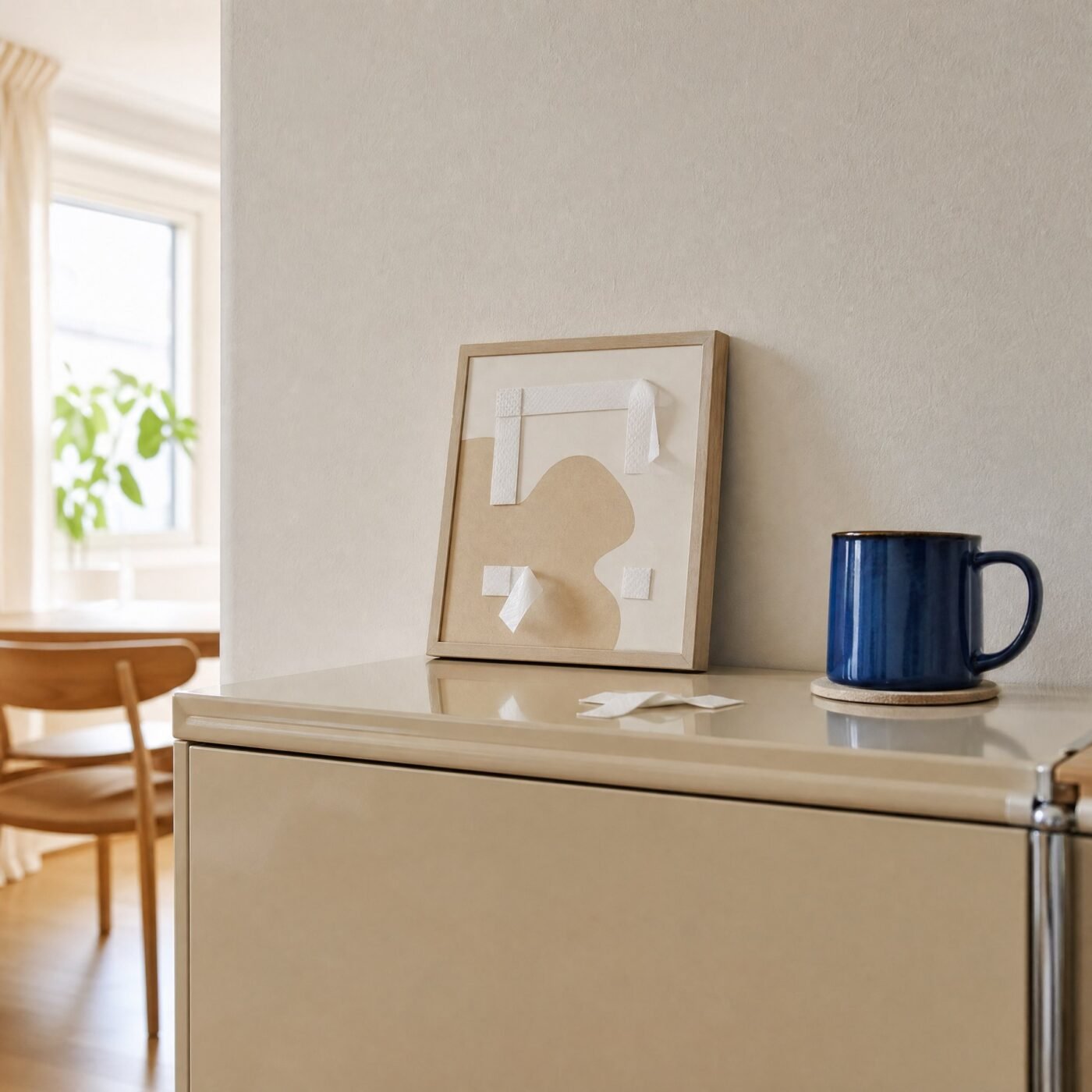 Adhesive Mounting Strips, 16 Pairs — in a room