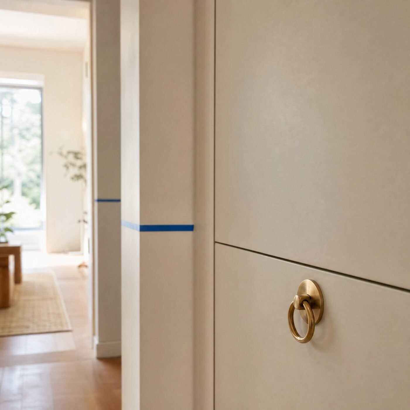 Ring Pull, Brass-Tone — in a room