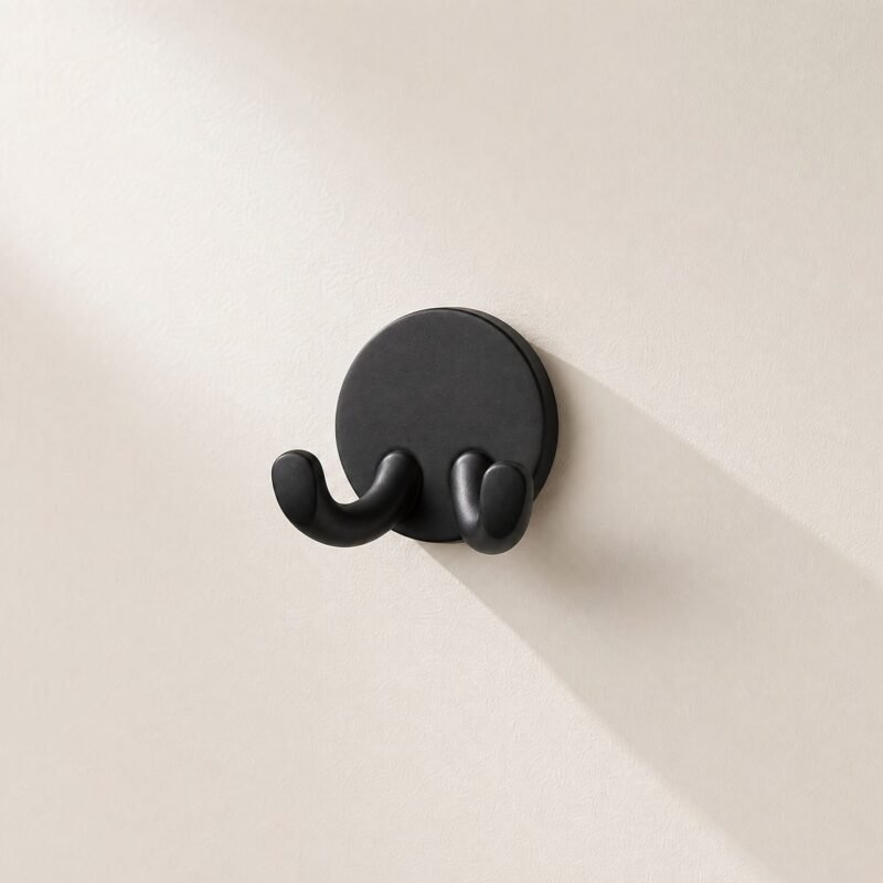 Ledge Double Wall Hook, Matt Black
