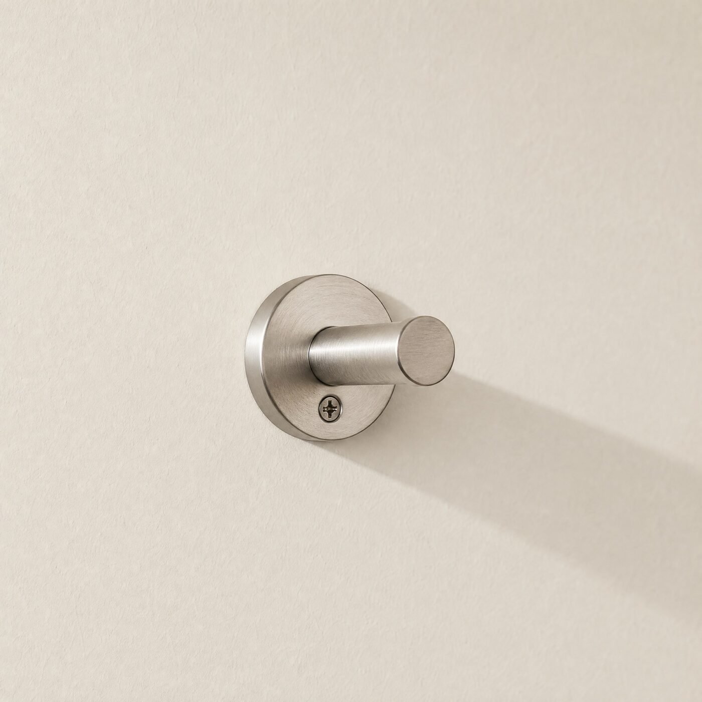 Single Coat Hook, Brushed Stainless