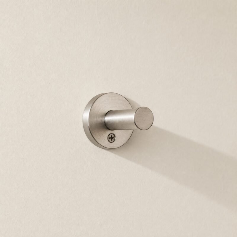 Single Coat Hook, Brushed Stainless