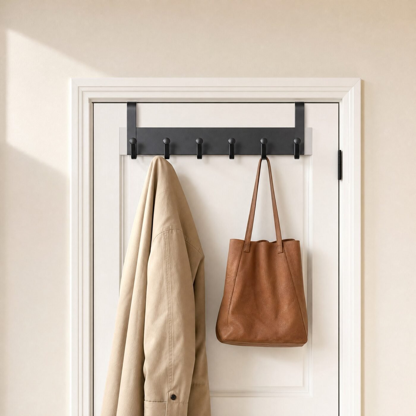 Over-Door Hook Rack, 6 Hooks