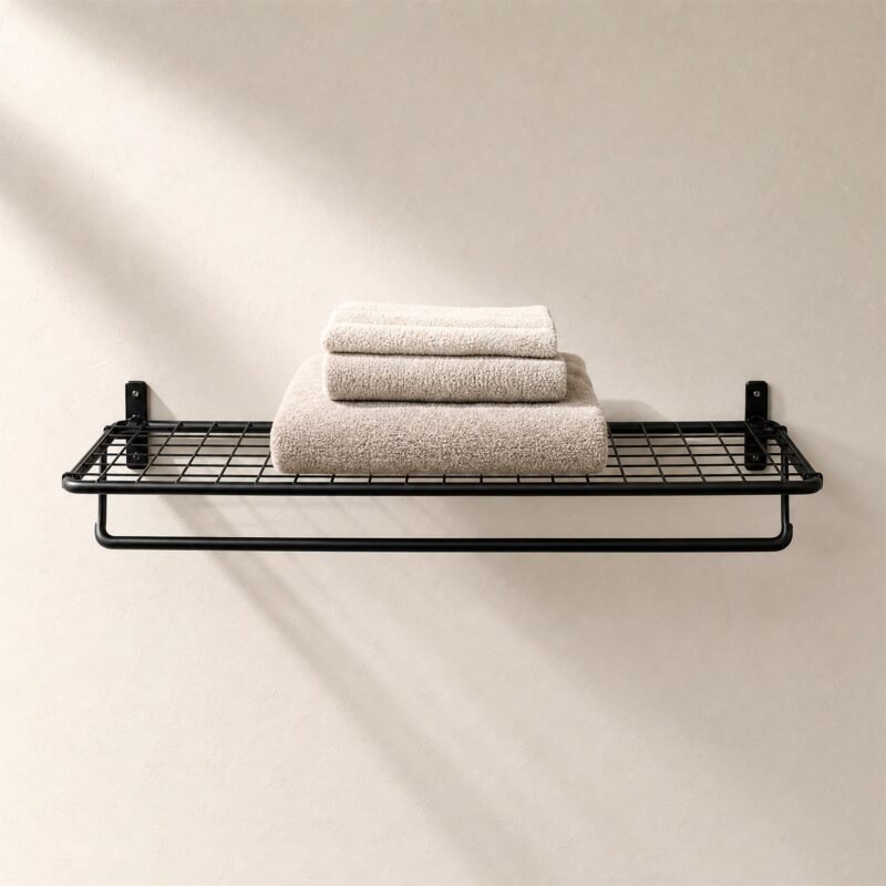 Wire Shelf with Hanging Rail, 45 cm